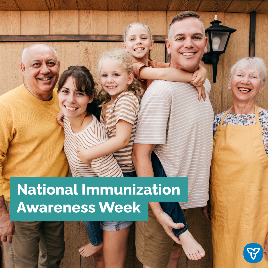 It’s National Immunization Awareness Week, protect you and your loved ones through vaccination. Make sure you and your family are up to date on vaccinations, or talk to a health care provider or public health unit to get back on track. ontario.ca/page/vaccines #NIAW2024