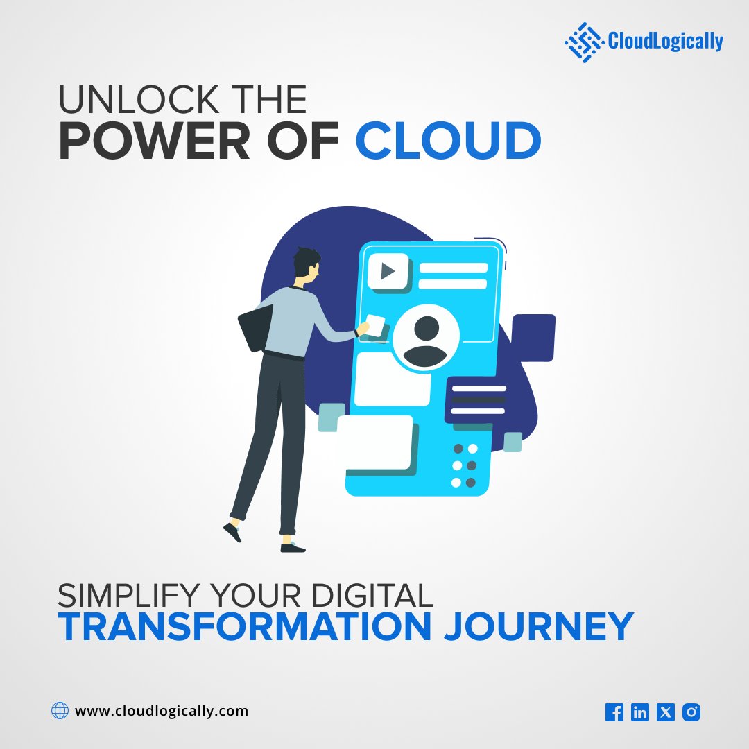 Unlock the power of the cloud: Simplify your digital transformation journey.

#DigitalTransformation #CloudComputing  #UnlockThePowerOfCloud #DigitalJourney #CloudSolutions #TechInnovation #CloudServices #SmartTechnology #follow