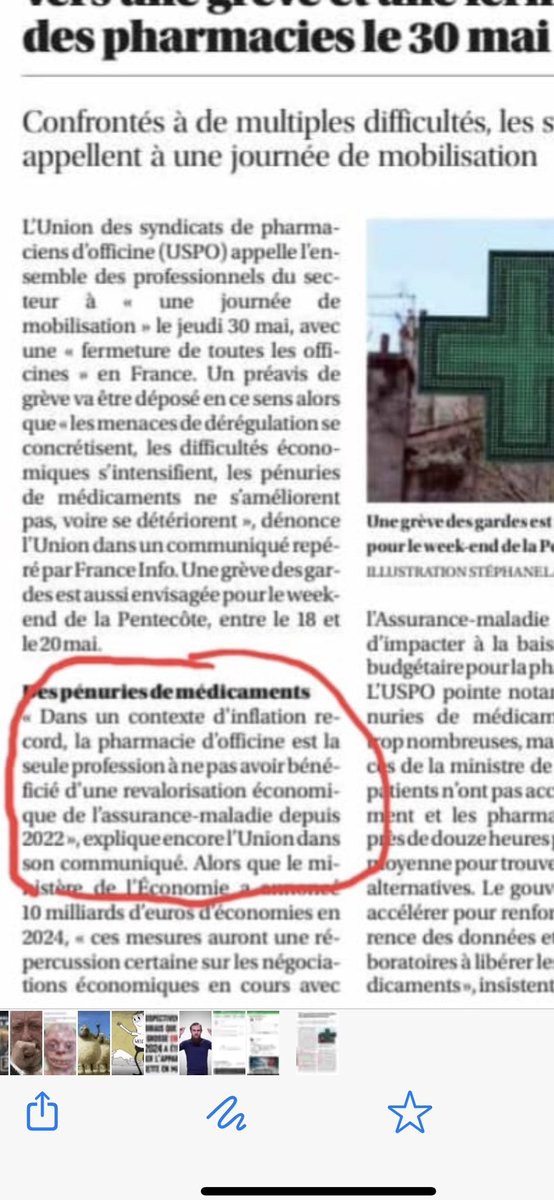 « (pharmacien d’officine) la seule profession à ne pas avoir bénéficié de revalorisation depuis 2022 » 
Ah ben oui ! 
Car pour les infirmiers libéraux y’a prescription ! 
Vu que c’est depuis 2009 qu’on attend. Nos tarifs sont gelés depuis 15 ans.
15 ans.