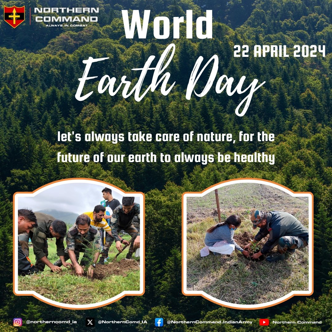 The Earth is what we all have in common, so let's nurture it and make it a better place for future generations.
#AgnipathScheme
#DhruvaCommand
#WorldEarthDay2024
#PlanetVsPlastics
#ProtectOurPlanet
#EnvironmentalAwareness