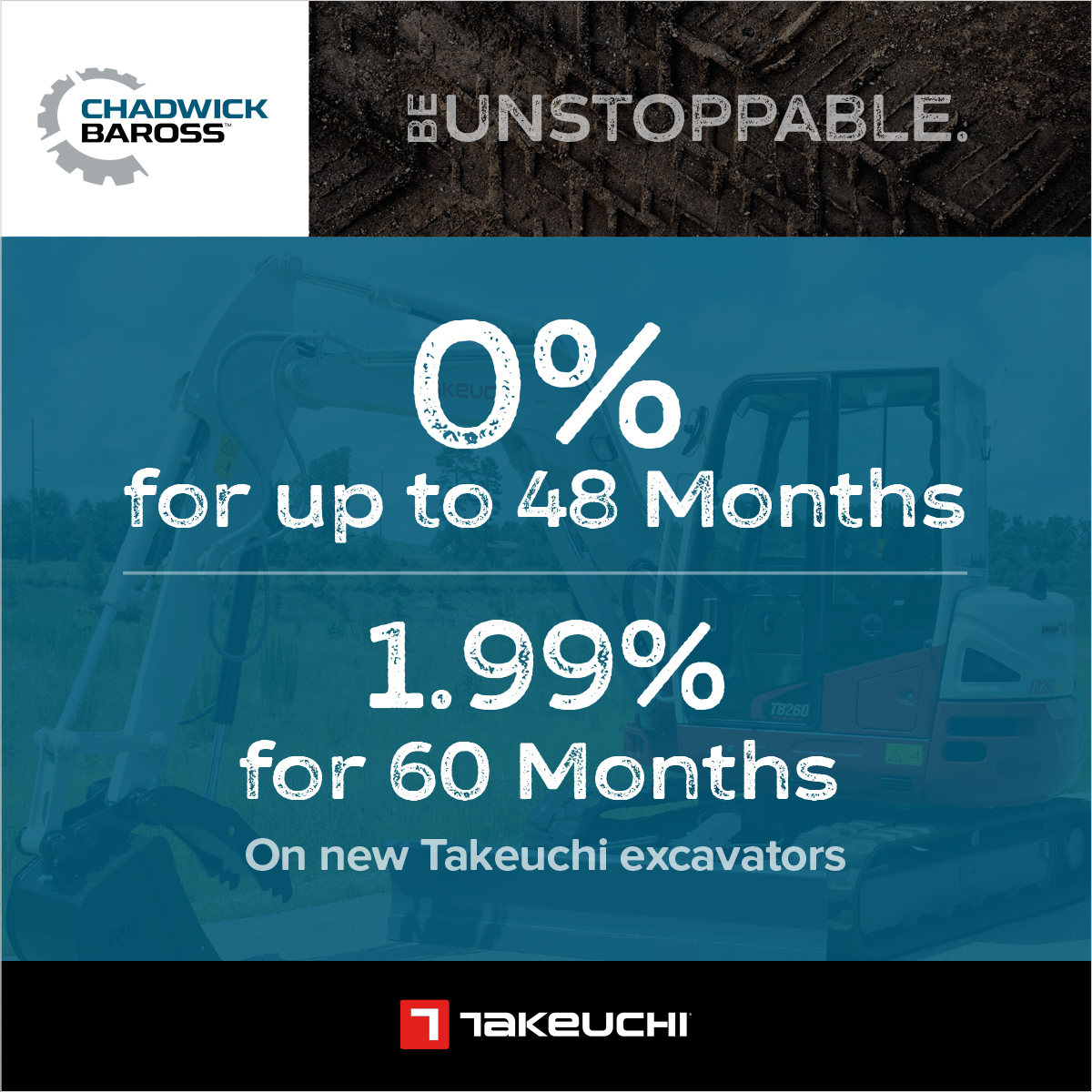 ChadwickBaRoss's tweet photo. Check out these amazing rates from Takeuchi! Qualified customers can take advantage of this excavator deal between now and June 30. Find yours:
https://t.co/G7Vh5PkU4B https://t.co/2BuUw0qocF