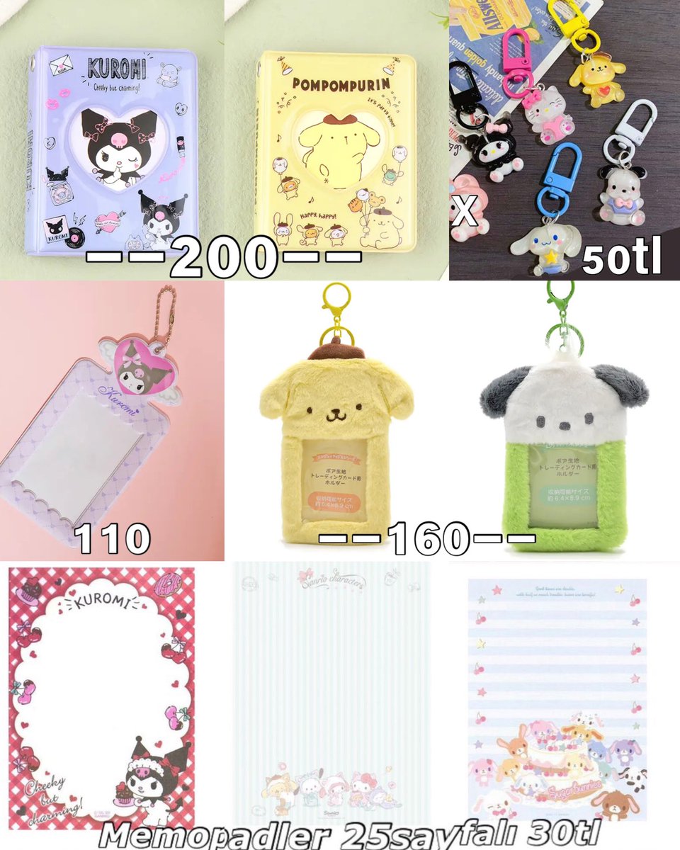 Sanrio Bujo holder binder memopad charm satış 🎀hemen kargo 🎀her şey 0 paketli 🎀görenler rt atabilirse çok sevinirim 🙏🏻 🧸güncel elimde kalan şeyler @bindersatis @bujo_sell @randombujo @kpopMERCHsatis @bujosatis @trpctakas