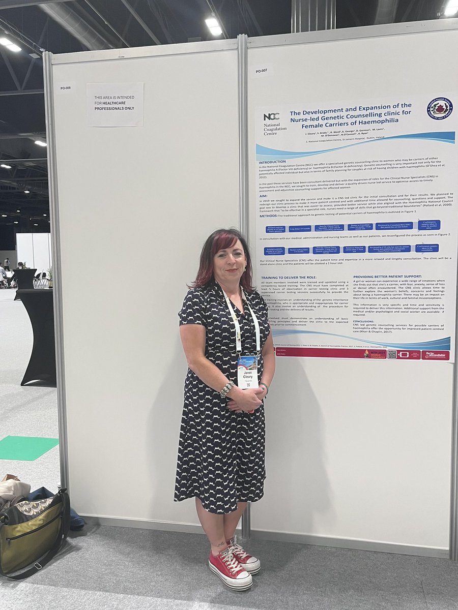 Janet Cleary sharing the expansion of the nurse led carrier clinic #WFHCongress2024 great nurse led initiative @stjamesdublin #ncc