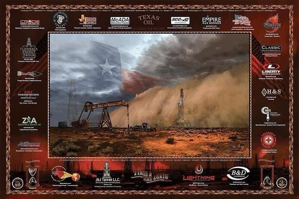 This print, “Time And Time Again “24 x 36” is one of a variety of Gary Crouch prints in the Texas section on page 3 available at crouchHistoryart.com #oilandgasassociation #printsofinstagram  #oilandgascompany #FuelingTheFuture #fuelingamerica