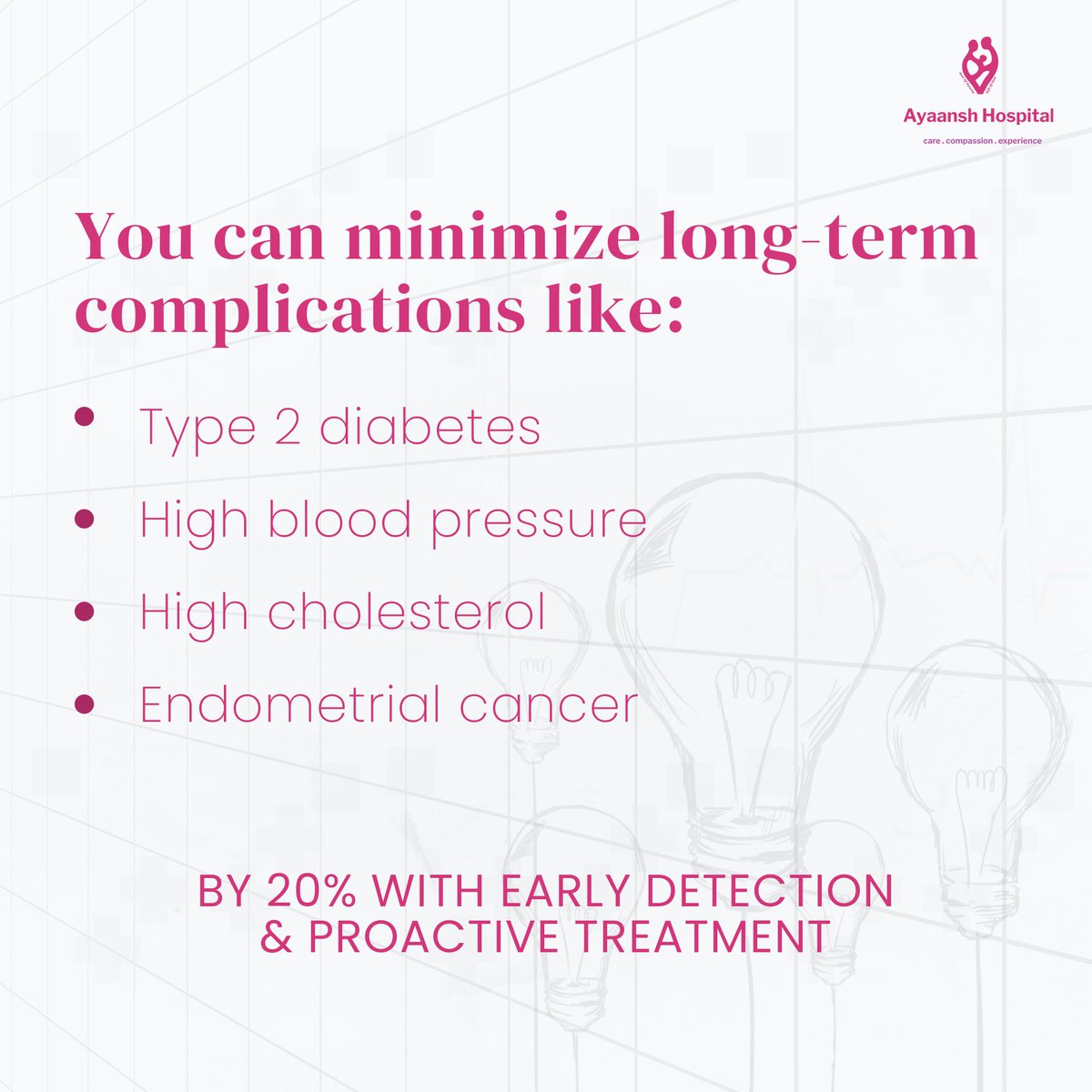 Why wait for symptoms to worsen? Early action on PCOS reduces major health risks! 
.
.
.
.
.
#pcos #earlydetection #treatmentforpcos #medicaladvice #healthrisks #ayaanshhospital