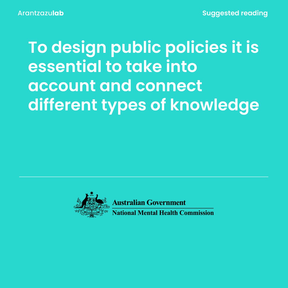 📚To design public policies it is essential to take into account and connect different types of knowledge, in Australia significant steps have been taken to involve lived experience knowledge in mental health. 🔗labur.eus/AfLOH #SuggestedReading