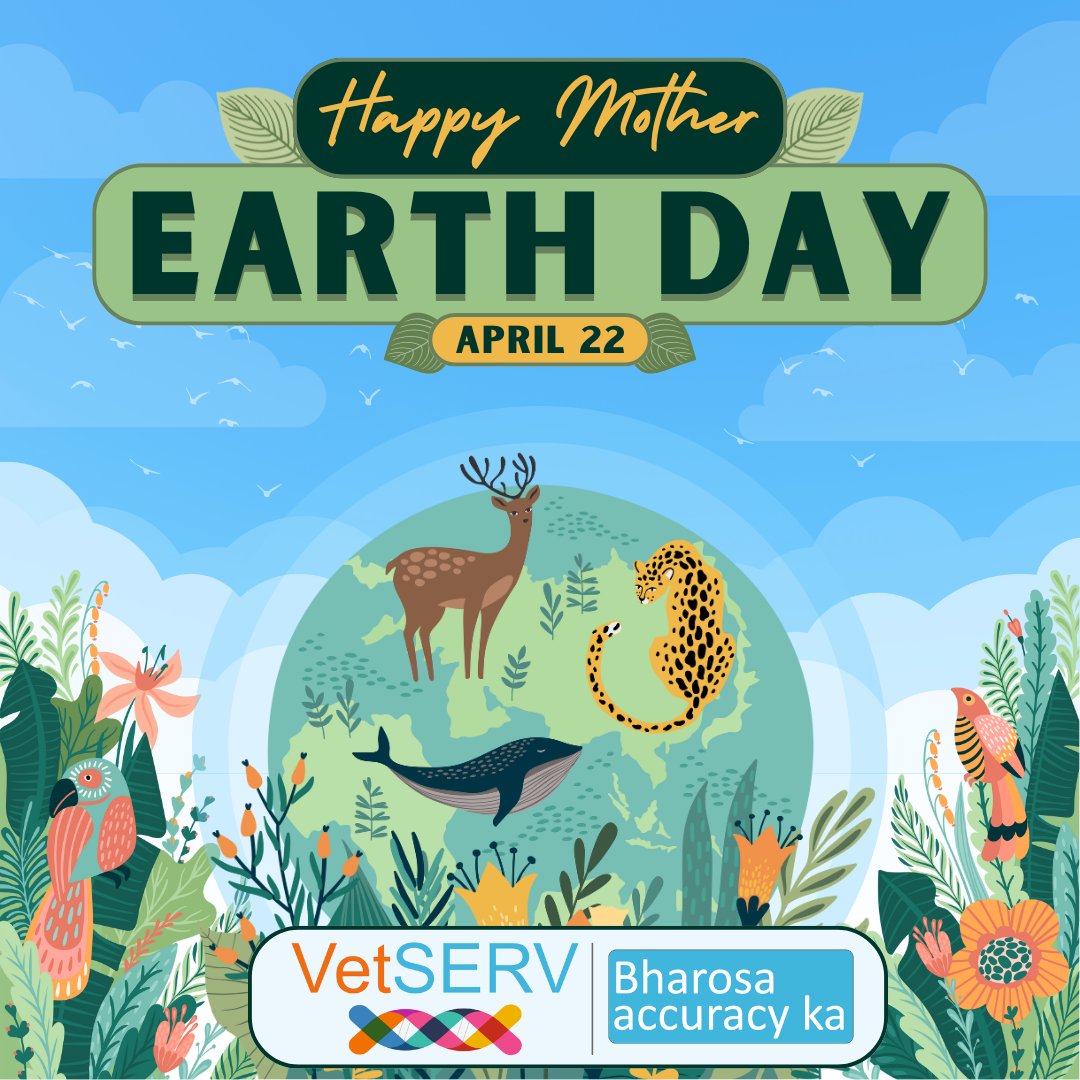 VetSERVIndia's tweet photo. We can make a positive impact &amp; ensure a brighter, greener future for all living beings on Earth, Happy Earth Day
#EarthDay2024 
#vetSERV Diagnostic| Bharosa accuracy ka
https://t.co/5hoElJNwaE
0114170 4826
#cats #dogs #pets #bestvetdiagnosticlabindia #bestvetdiagnosticlabdelhi https://t.co/zzHPlGB3eJ