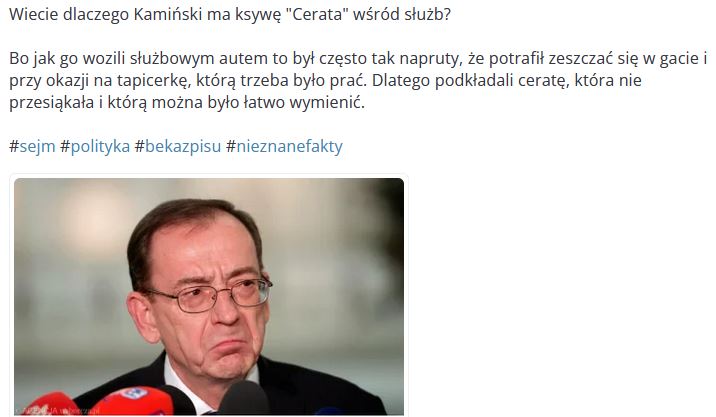 lex_dominik's tweet photo. Mariusz Kamiński, 59l, z Sochaczewa
- szef Centralnego Biura Antykorupcyjnego
- wiceprezes Prawa i Sprawiedliwości
- minister – koordynator służb specjalnych
- minister spraw wewnętrznych i administracji
#PiStoDno
#PiStoObciach
#Cerata https://t.co/vNZyeJD1dS