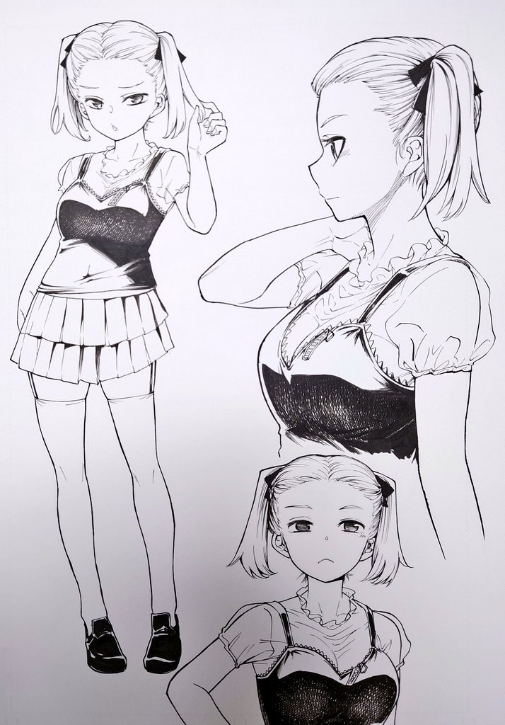過去作キャラデザペン入れ 