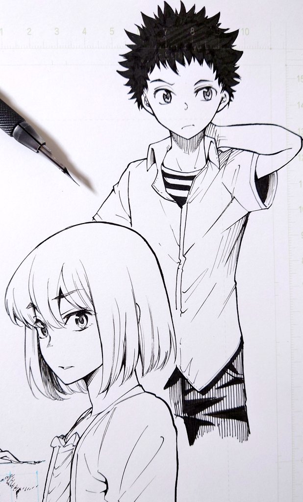 過去作キャラデザペン入れ 