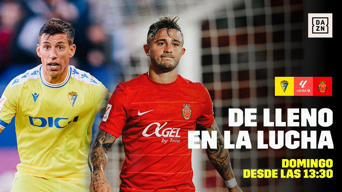 Un ganar o ganar para los gaditanos ante un Mallorca que quiere asegurar la permanencia 💥 @Cadiz_CF 🆚 @RCD_Mallorca ⏰ Desde las 13:30h 🎙️ @andreaSeguraS, @JuanCala_16, @AlexDeLlano y @ainhooa_perez 🖥️ Cómo ver: bit.ly/verDAZNahora #LALIGAenDAZN ⚽