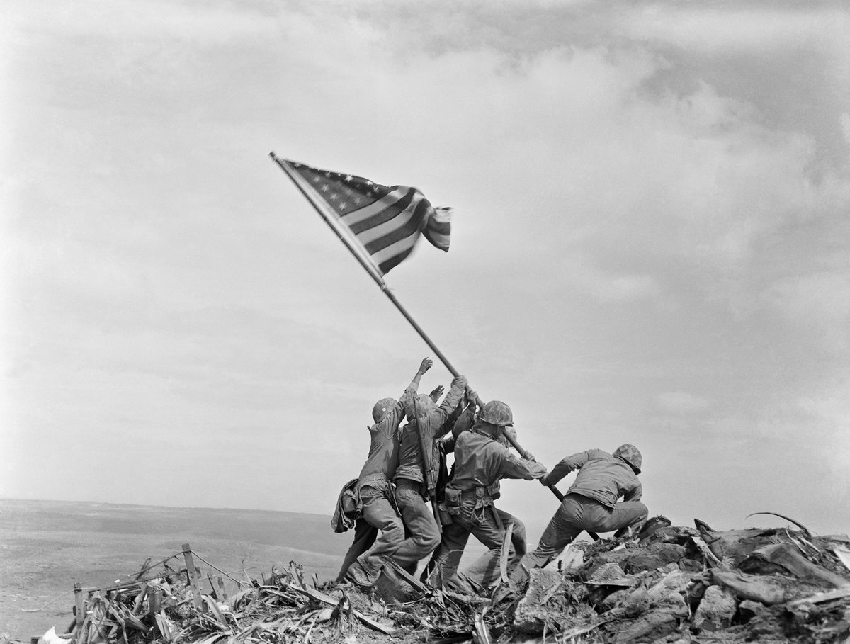 The Nigerien Junta who just asked the US to withdraw its troops from Niger stole their logo from 'Raising the Flag on Iwo Jima'