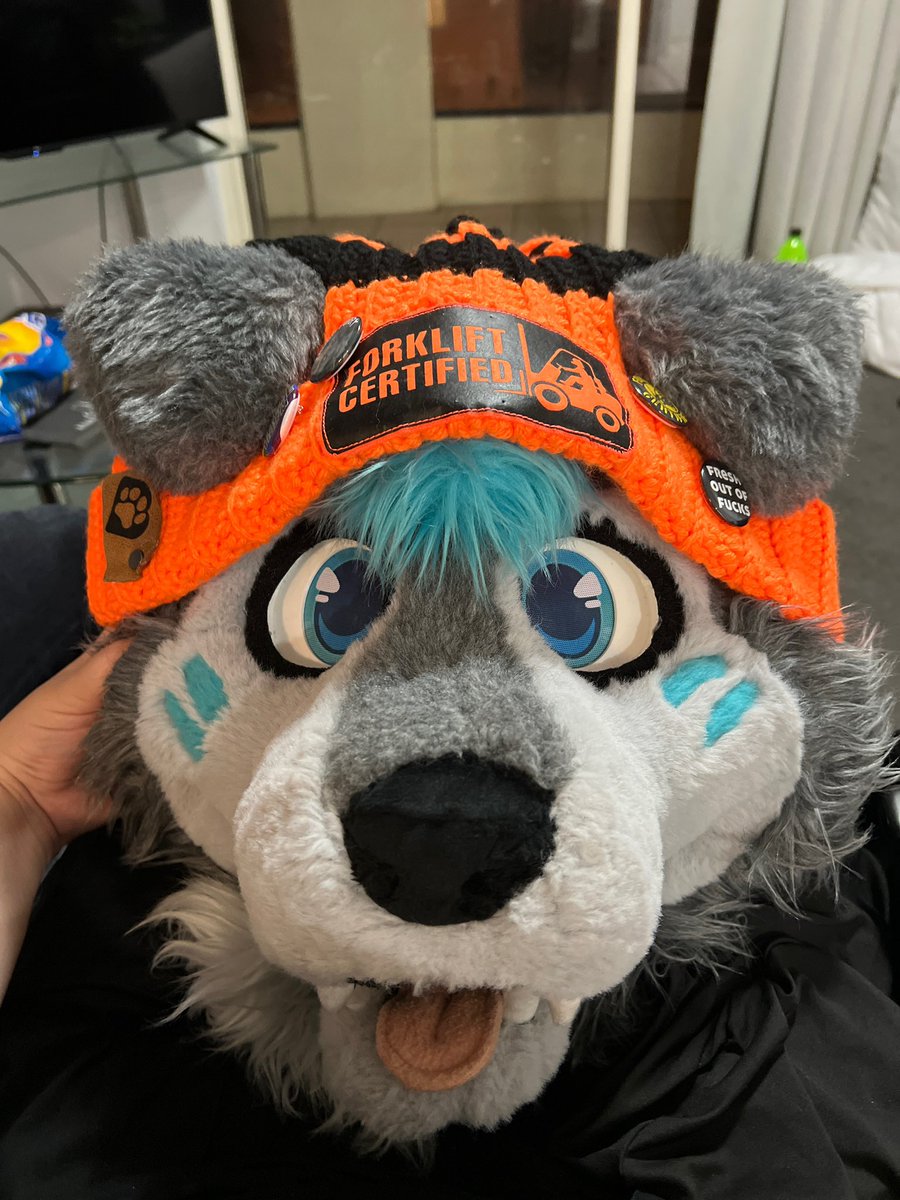 I knew as soon as I saw this beanie get announced l needed it. <a href="/FurryBeaniac/">BEAN!AC</a> your beanies are amazing and highly recommend them to anyone who wants an awesome fursuit beanie! #furdu #FurDU2024