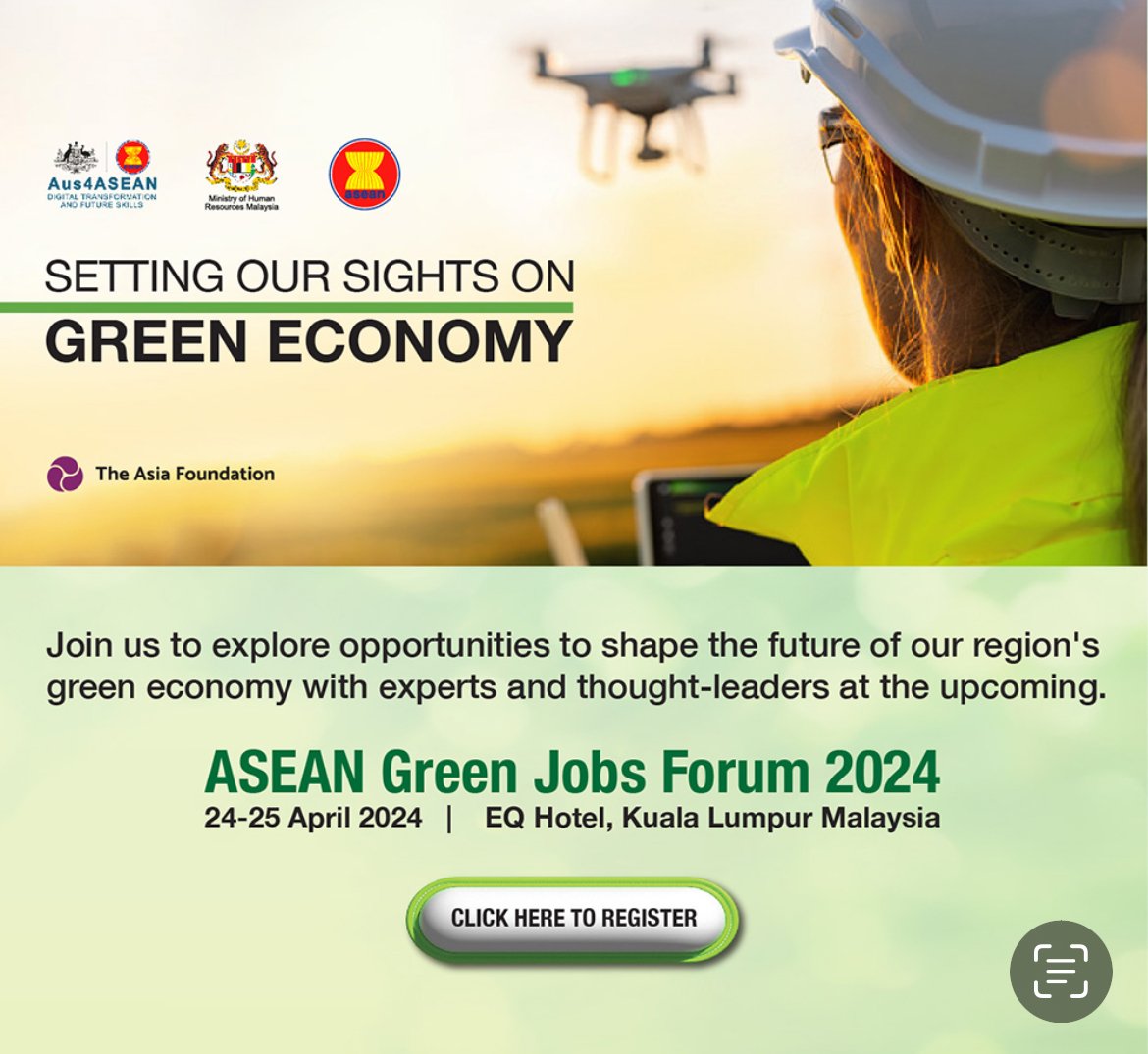 🇦🇺’s 🟢 tech, expertise, supply chains & investment can support implementation of the @ASEAN Strategy for Carbon Neutrality. Excited to join the ASEAN Green Jobs Forum as we unpack the opportunities & challenges of building green, tech enabled workforces greenjobsforum2024.com/register