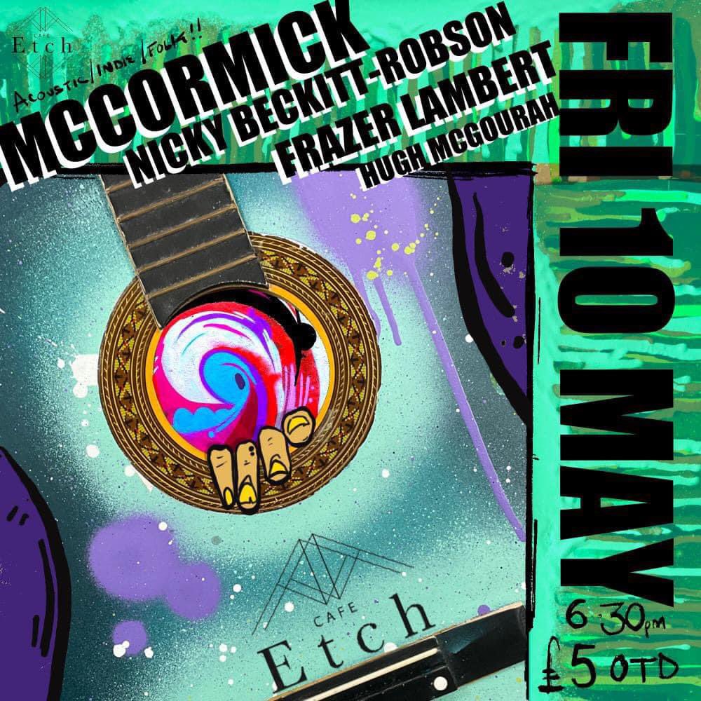 <a href="/FrazerLambert/">Frazer Lambert</a> playing his next live date <a href="/CafeEtch/">Cafe Etch (Middlesbrough)</a> in Middlesbrough 10/5 a Friday night in a delightful cafe venue . Playing alongside our mates <a href="/itsmccormick/">Steve McCormick</a> <a href="/HughtheGrant/">Hugh McGouran</a> 🥁and Nicky Beckitt-Robson 
3 great singer songwriters and a shared percussionist . Only £5 on the door