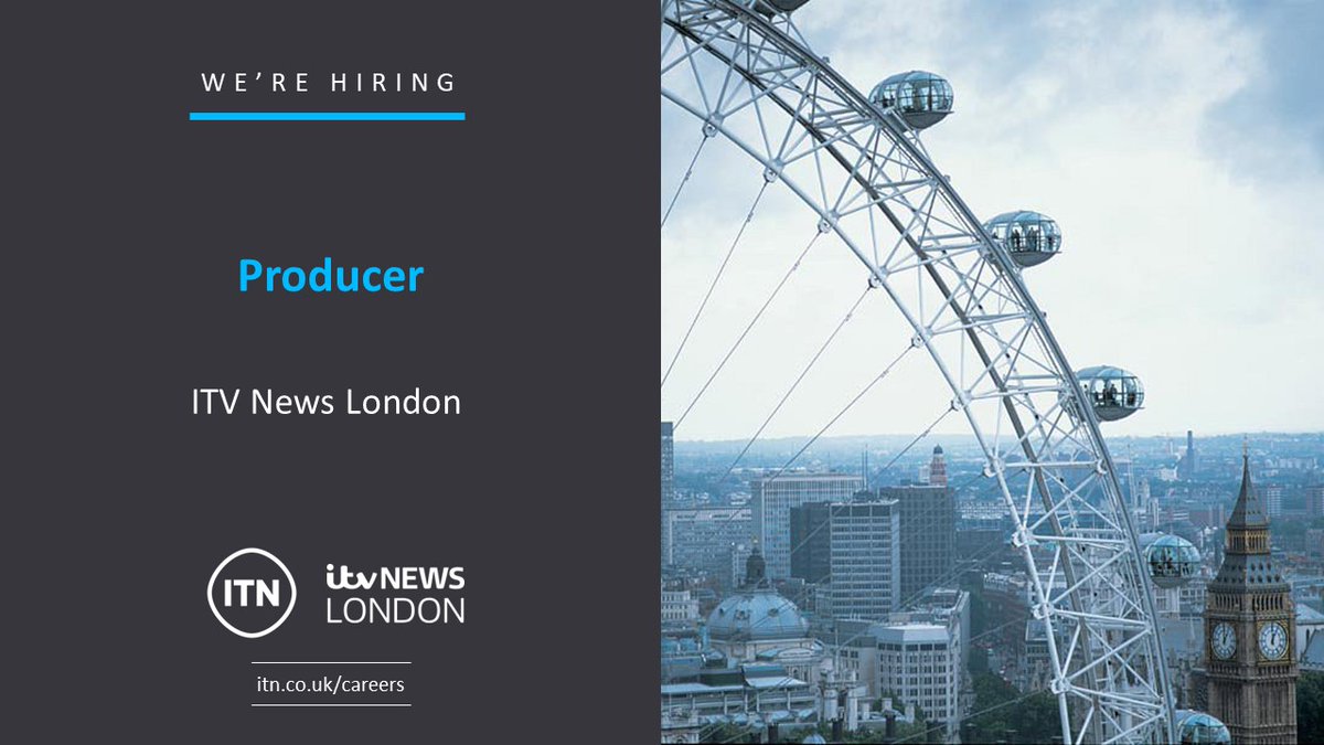 We have a really exciting opportunity in @ITVLondon as a Producer. 

#Producer #ITNCareers #TV

Apply:
bit.ly/4d1t9op