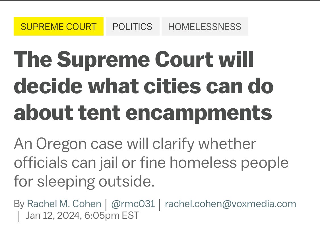 will be outside and in the Supreme Court this morning for Grants Pass v. Johnson vox.com/scotus/2024/1/…