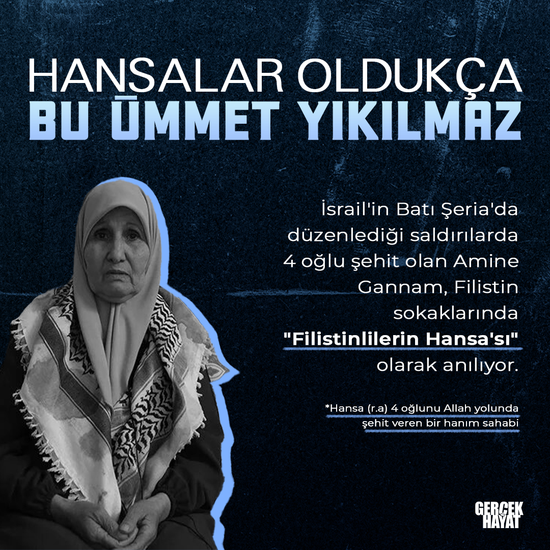 Terör örgütü İsrail'in saldırılarında 4 oğlunu şehit veren Filistinli anneye 'Filsitinlilerin Hansa'sı' lakabı verildi