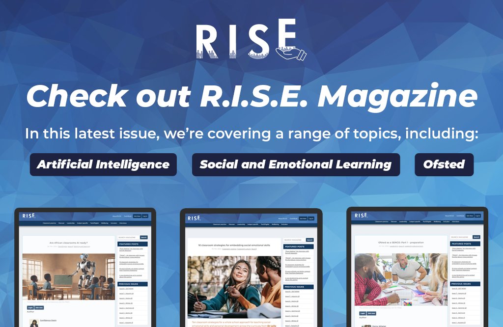 Don't Miss Out! Head to R.I.S.E. Magazine's new platform for a wealth of resources to elevate your teaching practice. mvnt.us/m2369215  #ProfessionalDevelopment #EducatorsEmpowered