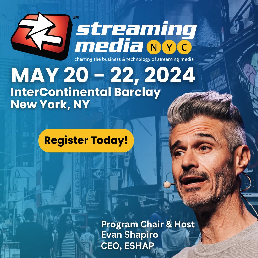 Passionate about the future of streaming? #StreamingNYC is the place to be! Gain valuable insights, connect with peers, and explore cutting-edge technologies. Register By April 26 & SAVE Up To $100 With Early-Bird Pricing, use code SMNY24! ow.ly/RvVp30sBAmz