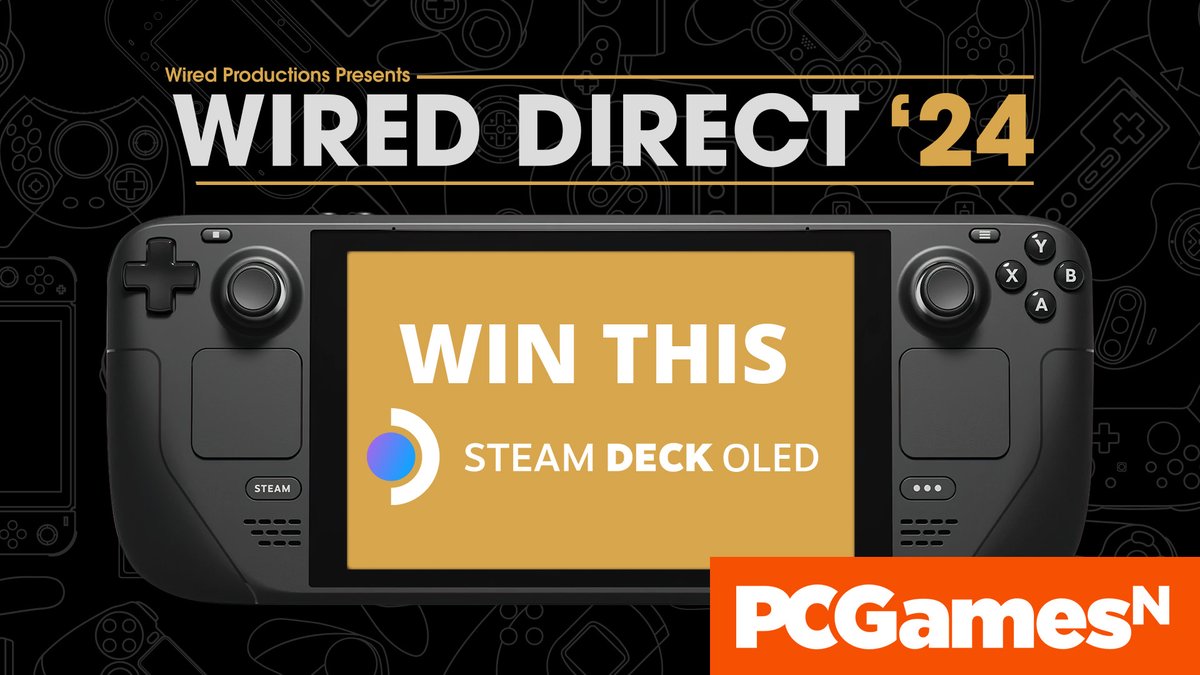 🌟 Win an OLED Steam Deck 🌟 To celebrate Wired Direct '24 on the 23rd we have teamed up with the awesome folks at @PCgamesN Follow, RT, and tag a friend to #WIN Rules, links, more entries and sign up via the link ✨: bit.ly/WD24SteamDeck #Prize #Competition #Giveaway