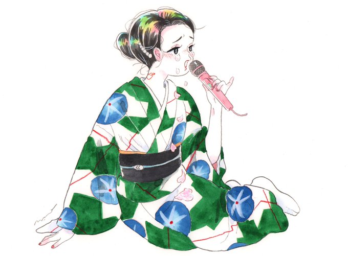 「sash single hair bun」 illustration images(Latest)