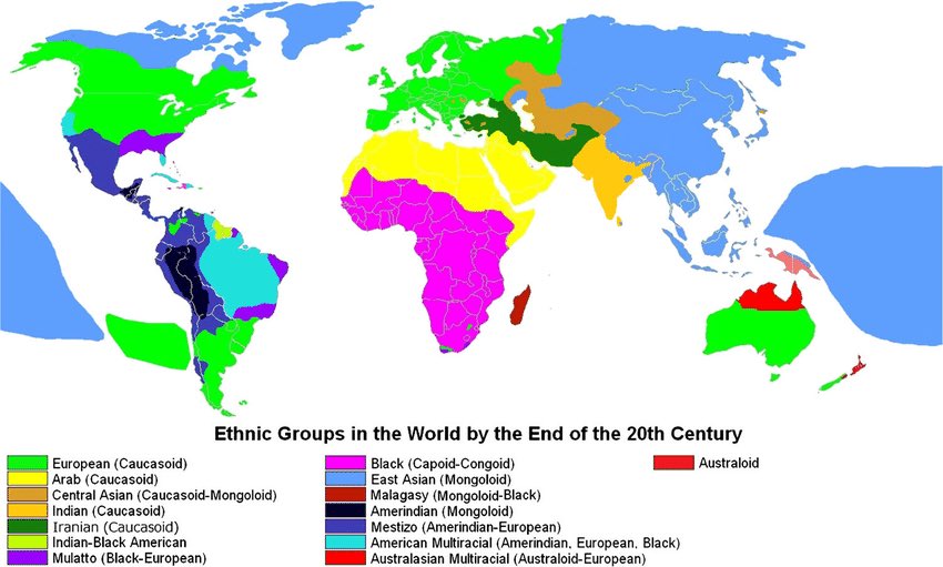hirbodhuman's tweet photo. Here's the revised text with corrected grammar:

This world race map, informed by the CIA World Factbook, US Census, and studies from the 20th century, illustrates how varied our backgrounds may appear, highlighting groups recognized up until the end of the 20th century.

Please carefully examine the dark green area labeled as Persian or Caucasoid. Whether you are Kurd, Fars, Baloch, Turk, Arab, or belong to any other group living in that area, you all share more similarities than differences under the umbrella of the great Persian Empire.

Dive into this visual journey to understand that language, religion, and dialect enrich our identities but do not define our race. Let’s learn and appreciate our shared human heritage and preserve the land to which we are all connected. Educate yourself to resist manipulation by political agendas and say no to separatists who seek to divide us.

#unitedasone
#unitediran
#racemap