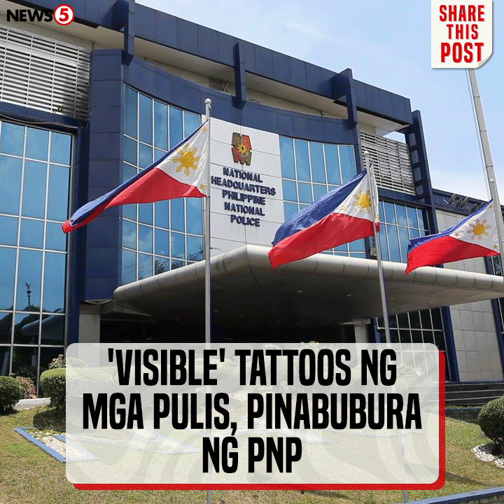 Pinabubura ng Philippine National Police #PNP ang mga visible o nakikitang tattoo sa kanilang uniformed and non-uniformed personnel. #News5 | via Mon Gualvez