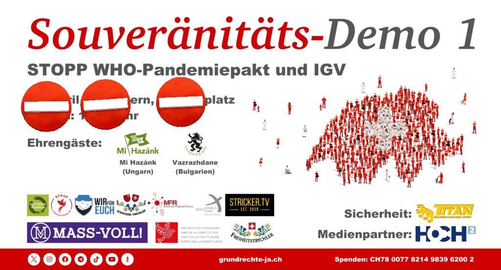 Die faschistische Gruppierung Massvoll, ruft zu einer Kundgebung gegen die WHO auf.. Das Thema bleibt das gleiche, die internationalen Gäste sind neu. Vertreter der ungarischen und bulgarischen neonazi Organisationen sind als Ehrengäste geladen. 
BERN BLEIBT NAZIFREI
#ALERTA