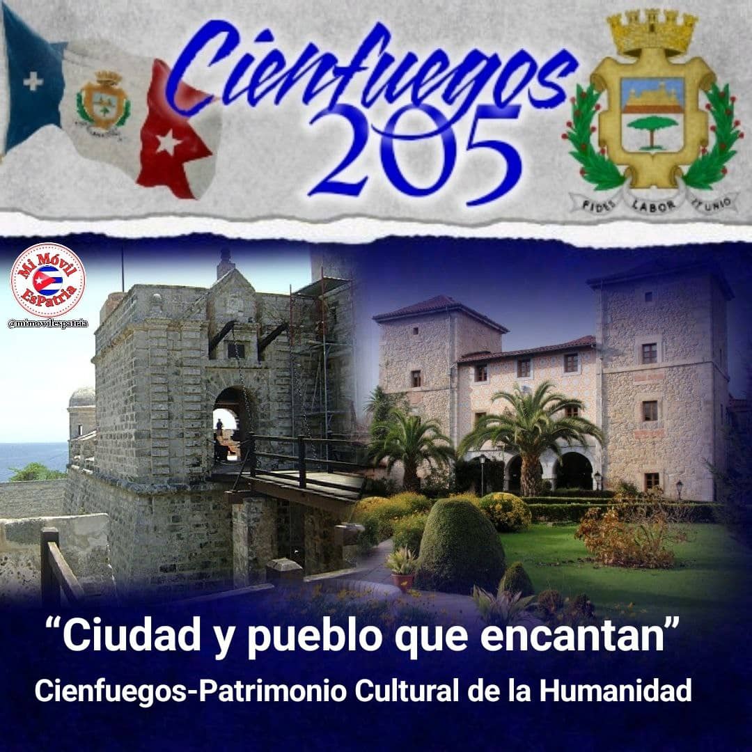 Felicidades #Cienfuegos en este 205 aniversario de su fundación. A ustedes todo nuestro cariño. #UnaMejorJuventud @DiazCanelB @DrRobertoMOjeda @UJCdeCuba