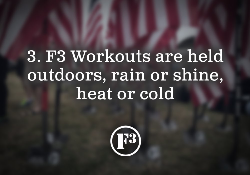 Excuses look terrible on you. Shed them. Do the work. 
<a href="/F3Nation/">F3</a>