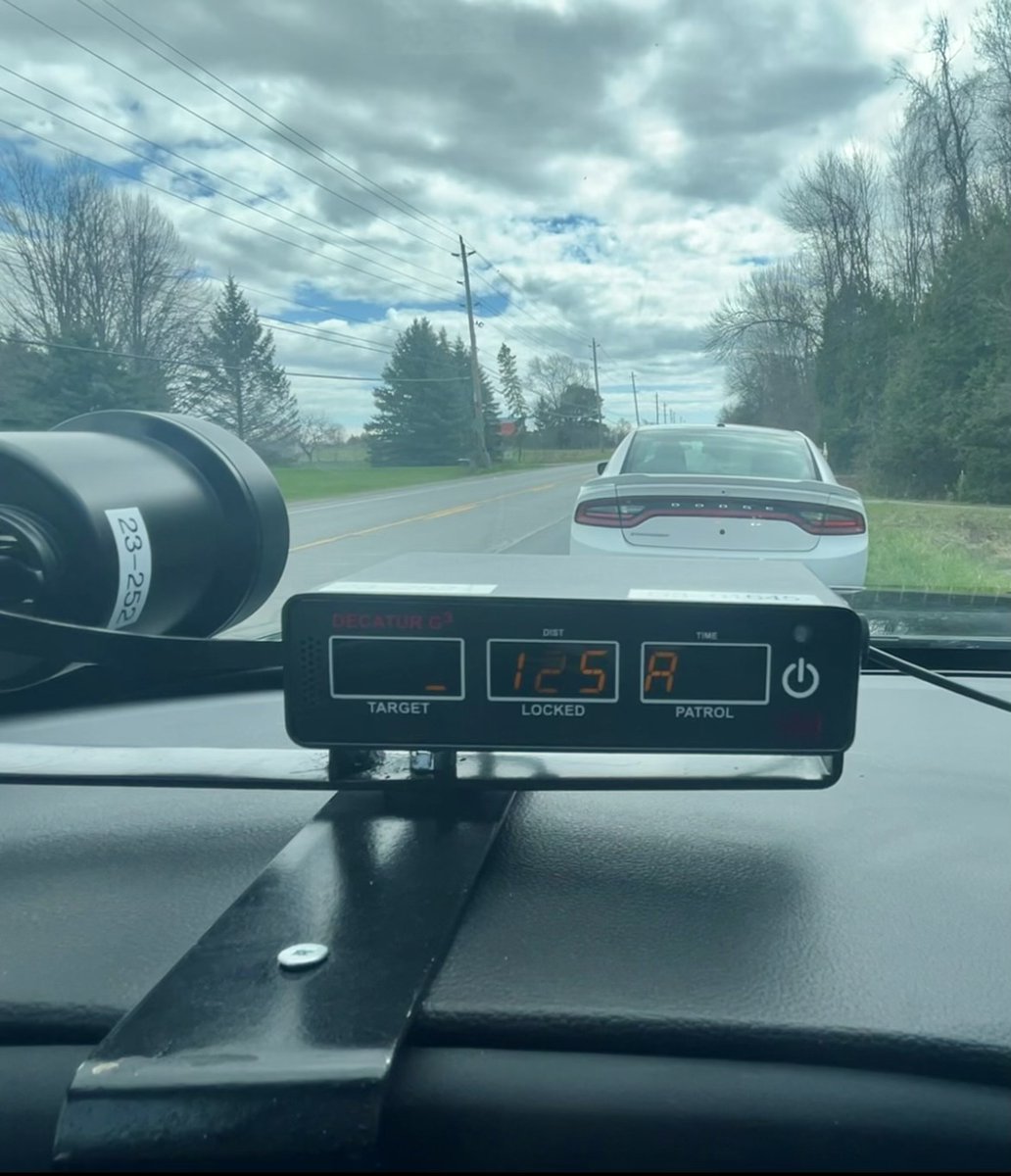 OPP_ER's tweet photo. #PrincEdOPP stopped this vehicle in a 60km/h zone near Carrying Place yesterday. #SlowDown! Driver charged with stunt, DL seized, vehicle impounded. ^am https://t.co/Ls8tUnBkDl