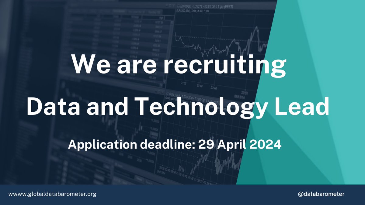 📊 Exciting opportunity alert! The Global Data Barometer is recruiting a Data & Technology Lead to shape the future of data governance. Apply now and make your mark in the world of data-driven decision-making. #TechJobs #remotework 🔗globaldatabarometer.org/jobs-2/