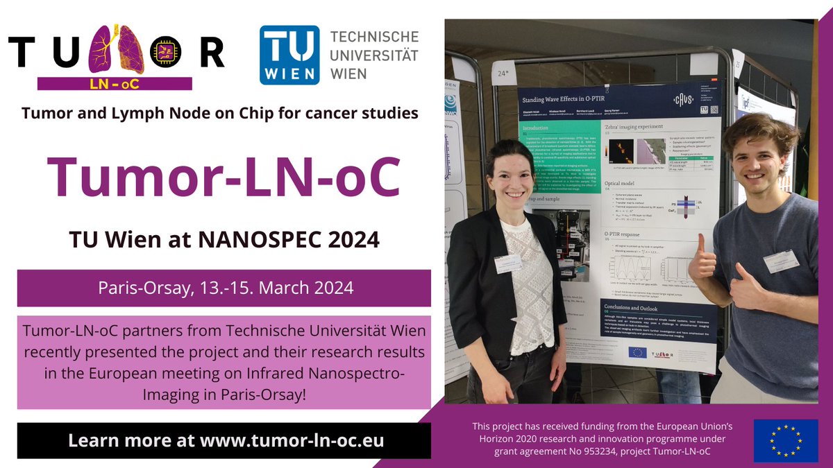 🔬<a href="/tu_wien/">TU Wien</a> recently presented #TumorLNoC research results at the European meeting on Infrared Nanospectro-Imaging! #EuNanoSpec

Researchers presented on standing Wave Effects in O-PTIR, Advanced Chemical #Spectroscopy of Individual Human Milk EVs, and Liquid AFM-IR.

Congrats! 🎉