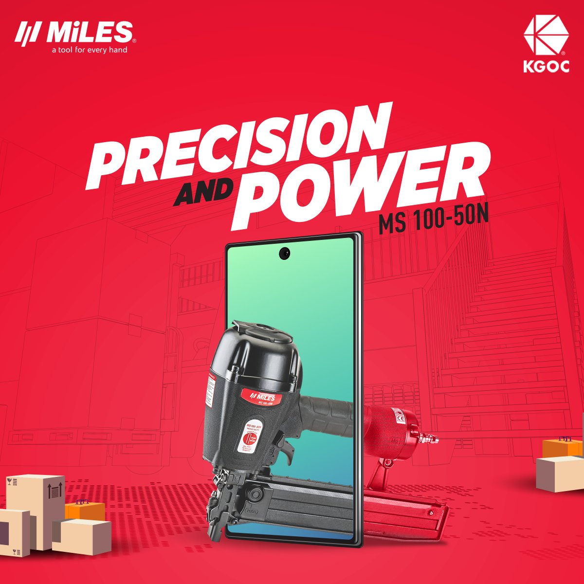 MilesKGOC's tweet photo. Share your project's story with our Miles MS 100-50 N Stapler!
Tag us using #MilesTools, and you can be featured on our page. 
Visit the link https://t.co/6y7ikoCBeP

#Miles #TheThirdHand #sheathing #Subflooring #RoofDecking #Crates #Tools #PneumaticTools #MS10050N https://t.co/5bWH7DjrLc