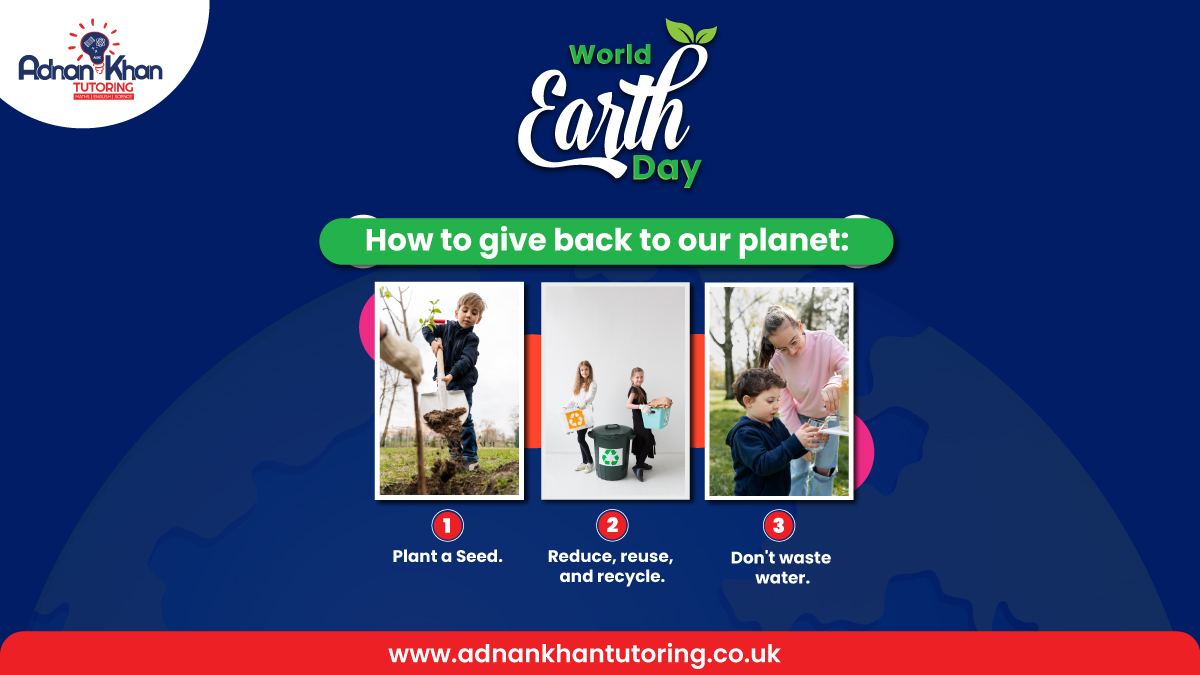 Earth is our home, and it's our responsibility to take care of it. This Earth Day, let's join hands to make our planet greener. Comment below on how you give back to Mother Earth.
#EarthDay #EarthDay2024 #adnankhantutoring