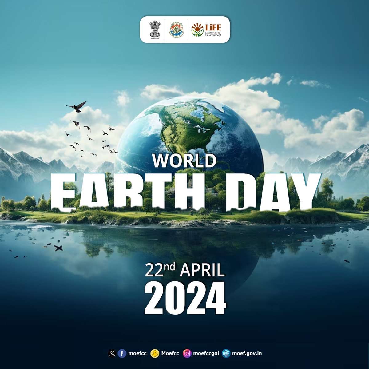 Happy World Earth Day! Let's take a moment to appreciate the beauty of our planet and recommit to protecting it for future generations. Every small action counts towards a greener, more sustainable world. #WorldEarthDay #ProtectOurPlanet @byadavbjp