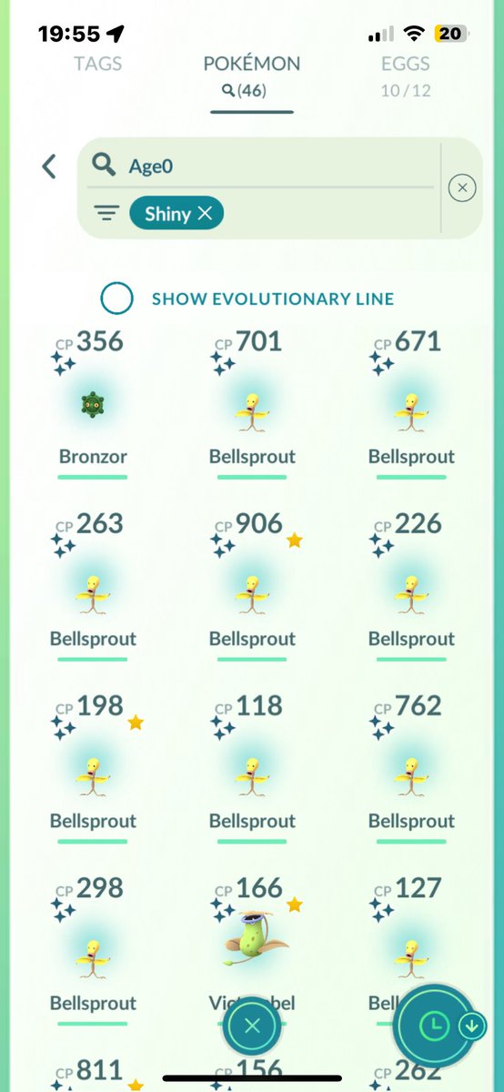 I ended Bellsprout #communityday with 45 shiny Bellsprout and 1 sneaky shiny Bronzor!

#PokemonGO #ShinyPokémon