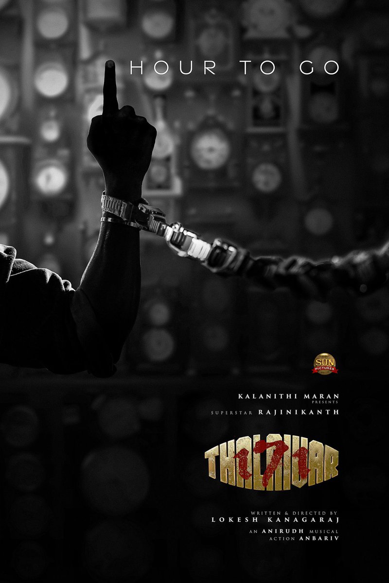 madhan7564's tweet photo. One hour to go #Thalaivar171 #Anirudh #Rajinikanth #SuperStar  #SunPictures #Thalaivar171TitleReveal #LokeshKanagaraj https://t.co/BOUoMcNzsJ