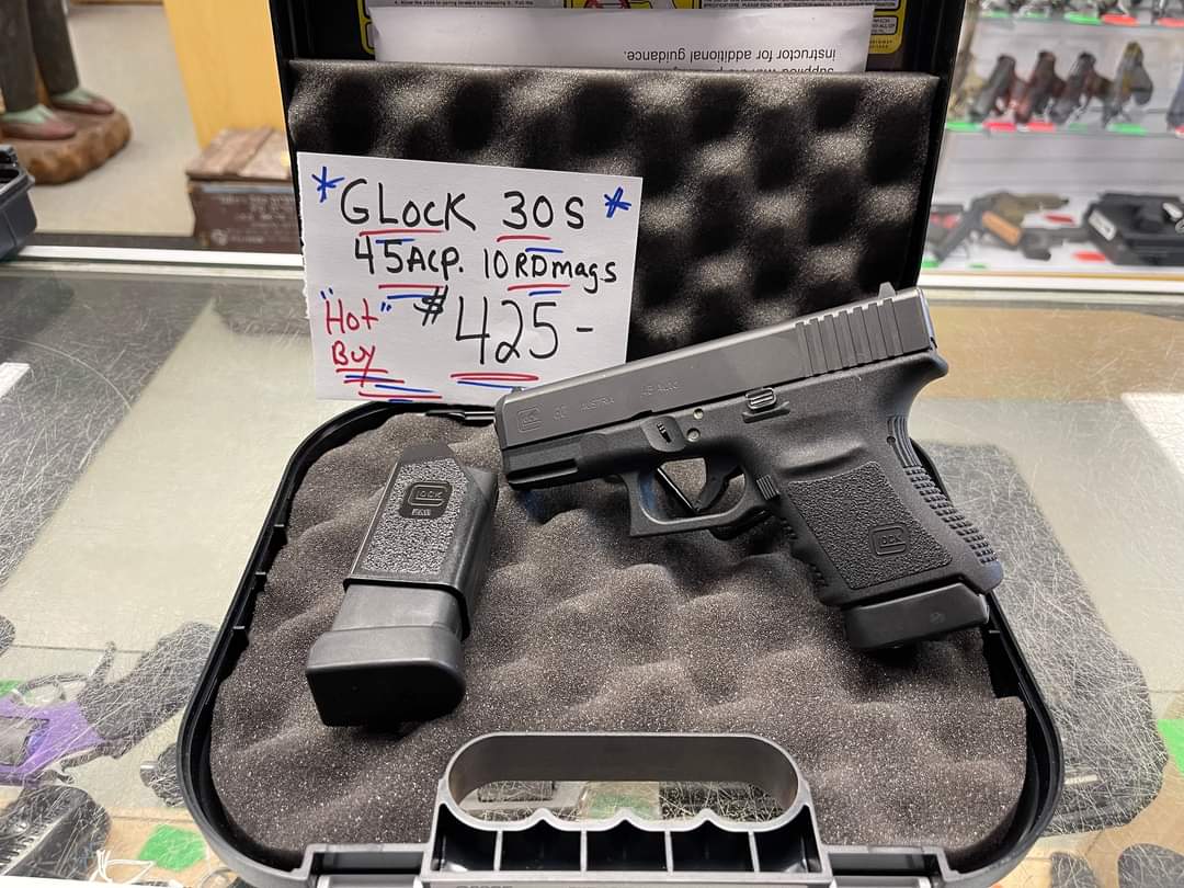 New arrivals!!

Glock 30s 45 acp $429