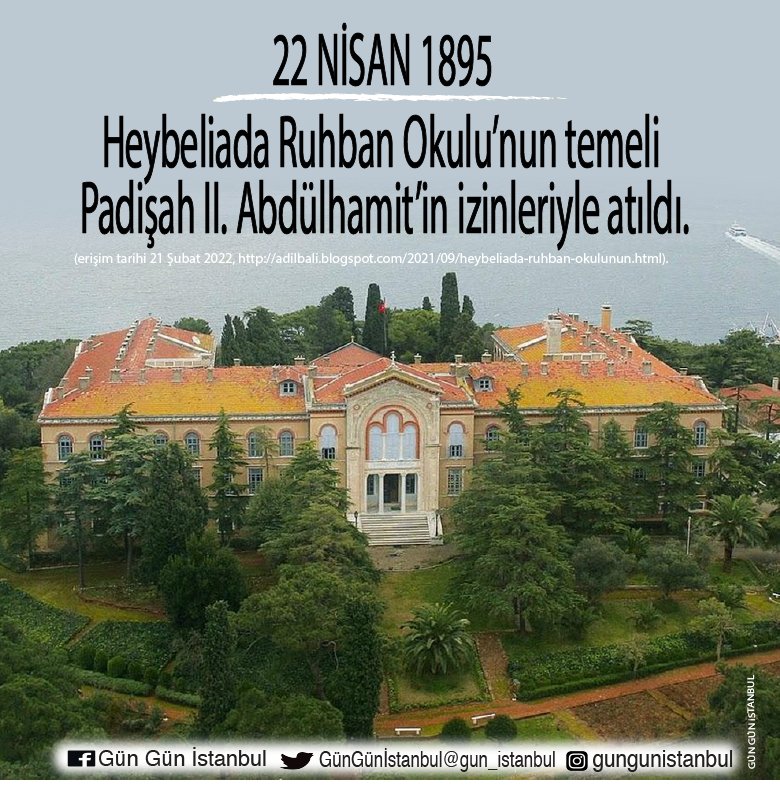 gun_istanbul's tweet photo. 1844’ de açılan okulbinası 1894 depreminde büyük zarar gördüğünden,2’nci kez yapıldı. Manastırın muhteşem kütüphanesinde 180.000 civarı nadir eser&amp;el yazması kitap bulunmaktadır.  #I895 #Heybeliada #RuhbanOkulu  #IIAbdülhamid #İstanbul #İstanbulunTarihi #GünGünİstanbul  @adilbali https://t.co/Re2cEsojkr