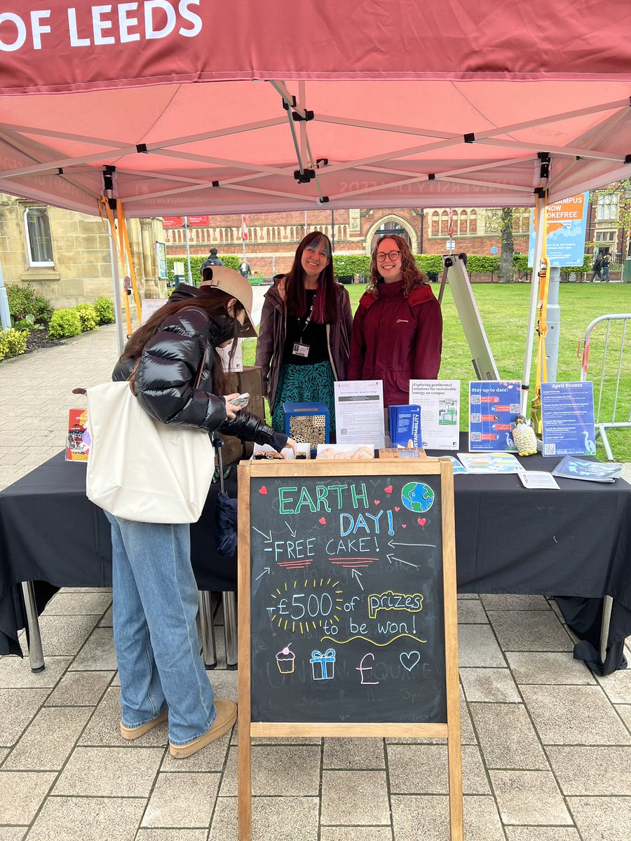 It’s #EarthDay2024 🌍🌱 Come to our stall outside LUU for some doughnuts, cake and prizes ✨🏆