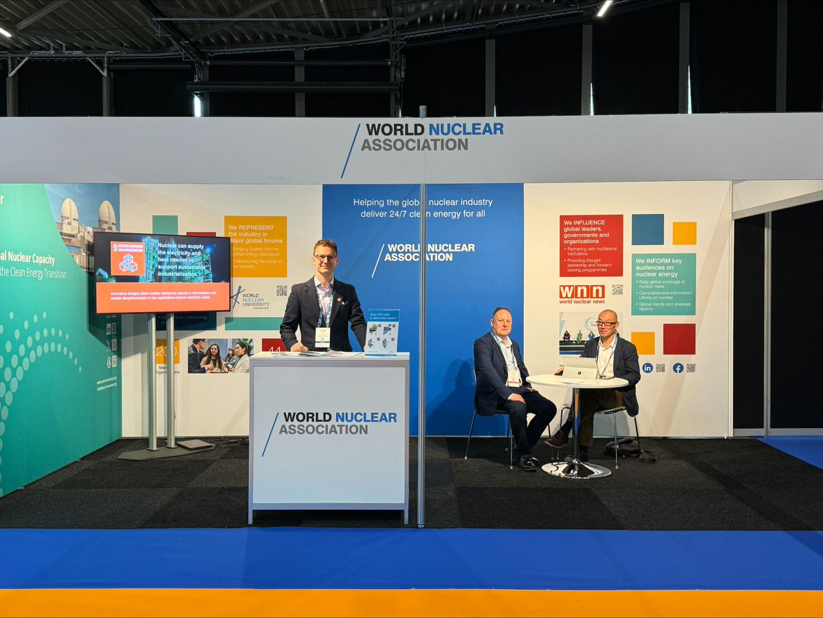 Hello from Rotterdam and World Energy Congress! The team, Henry Preston, Jonathan Cobb, King Lee and Warwick Pipe are on site in the exhibition. Come speak to us about the Association's activities and our Net Zero Nuclear initiative.#RedesigningEnergy #WEC2024 #NetZeroNuclear ⚛️