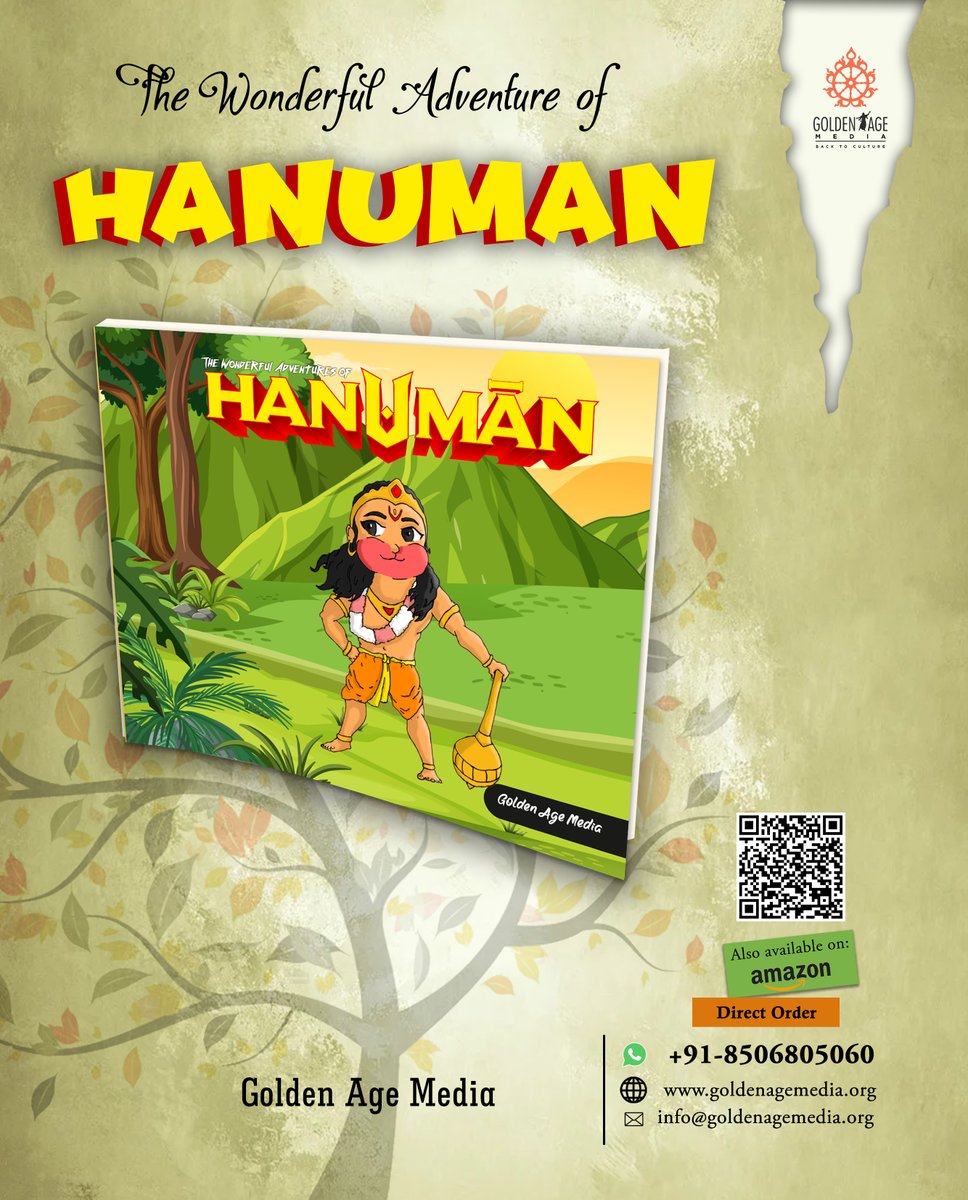 Celebrate Hanuman Jayanti with our Hanuman Children's Book - Ignite Faith, Courage, and Love for Hanuman ji in Your Little Ones.

Buy Now - rb.gy/xl3tt9
Call - 8506805060
Mail - info@goldenagemedia.org

#goldenagemedia #buynow #readmore #bookshop #HanumanJayanti