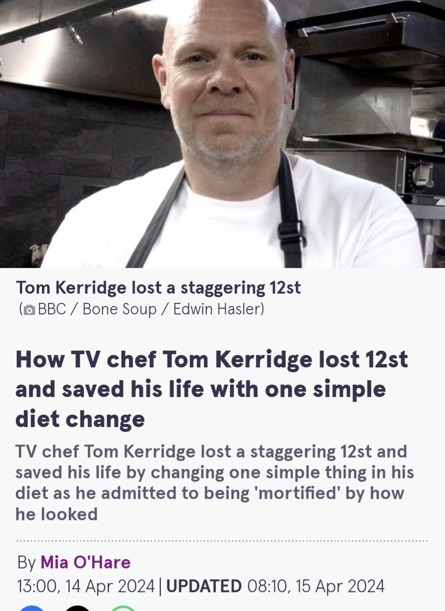 TV chef lost 76kg with a low carb diet.