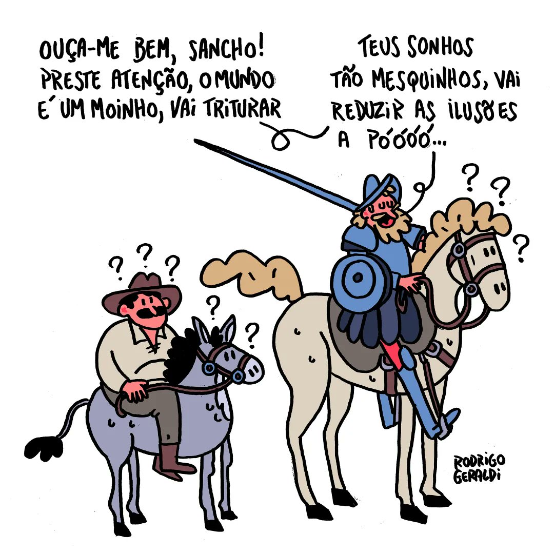 Dom Quixote de la Cartola 🎩 Cartum semanal pra newsletter da @BrasaEditora