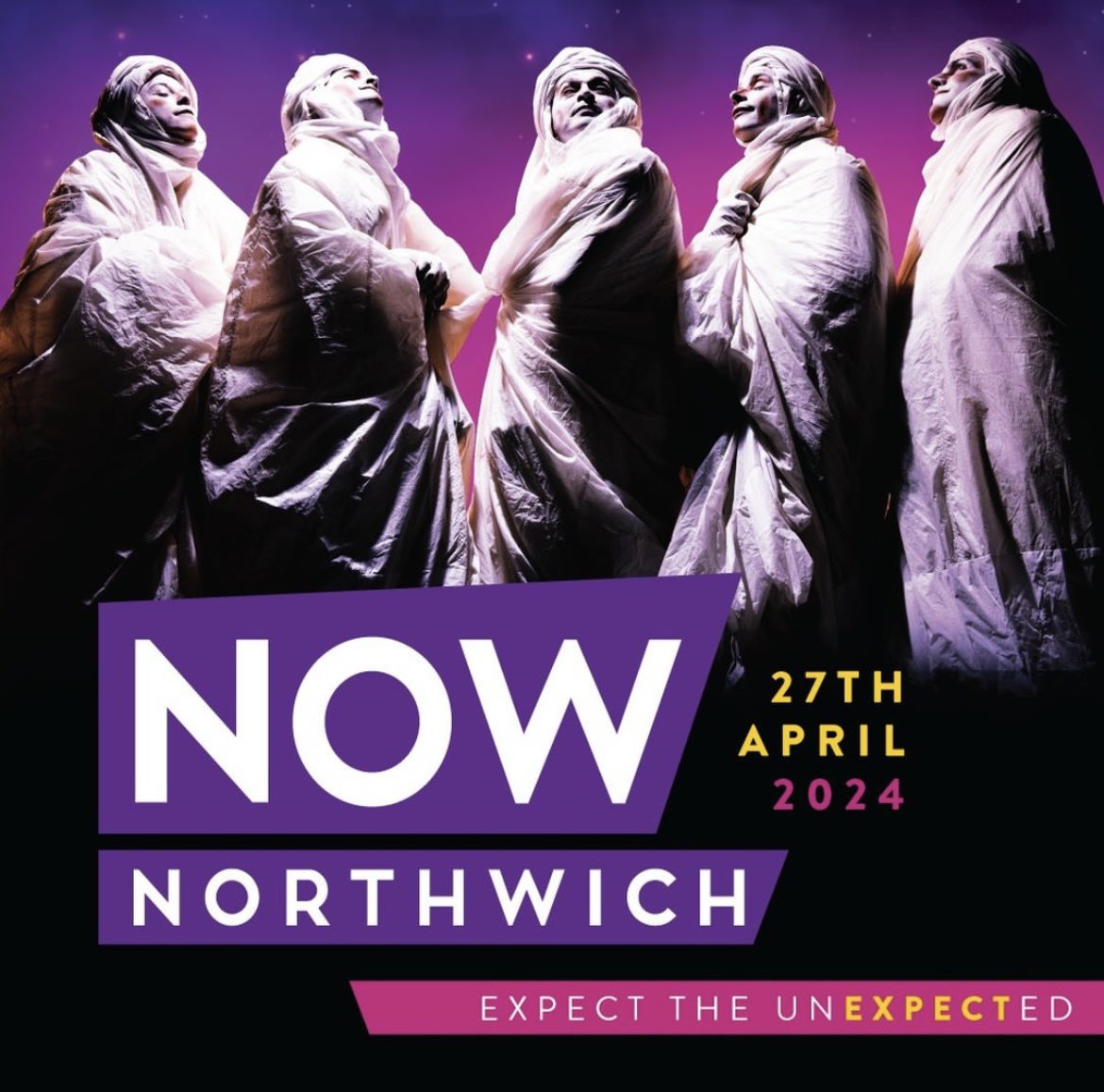 Join our friends @cheshiredance for the ultimate festival of wonder as international dance and street arts festival @nownorthwich returns on 27 Apr 2024.

Awe inspiring spectacles for every member of the family.

For the full programme, visit: nownorthwich.co.uk

#NN2024