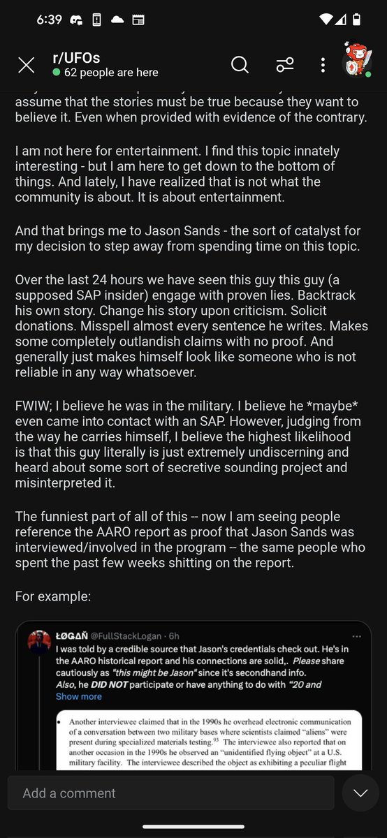 Well Jason Sands ran off another person from Ufology with his bullshit claims and lies. Also @FullStackLogan is in the post rofl 
#ufotwitter 
But yea Jason is a liar 100 percent