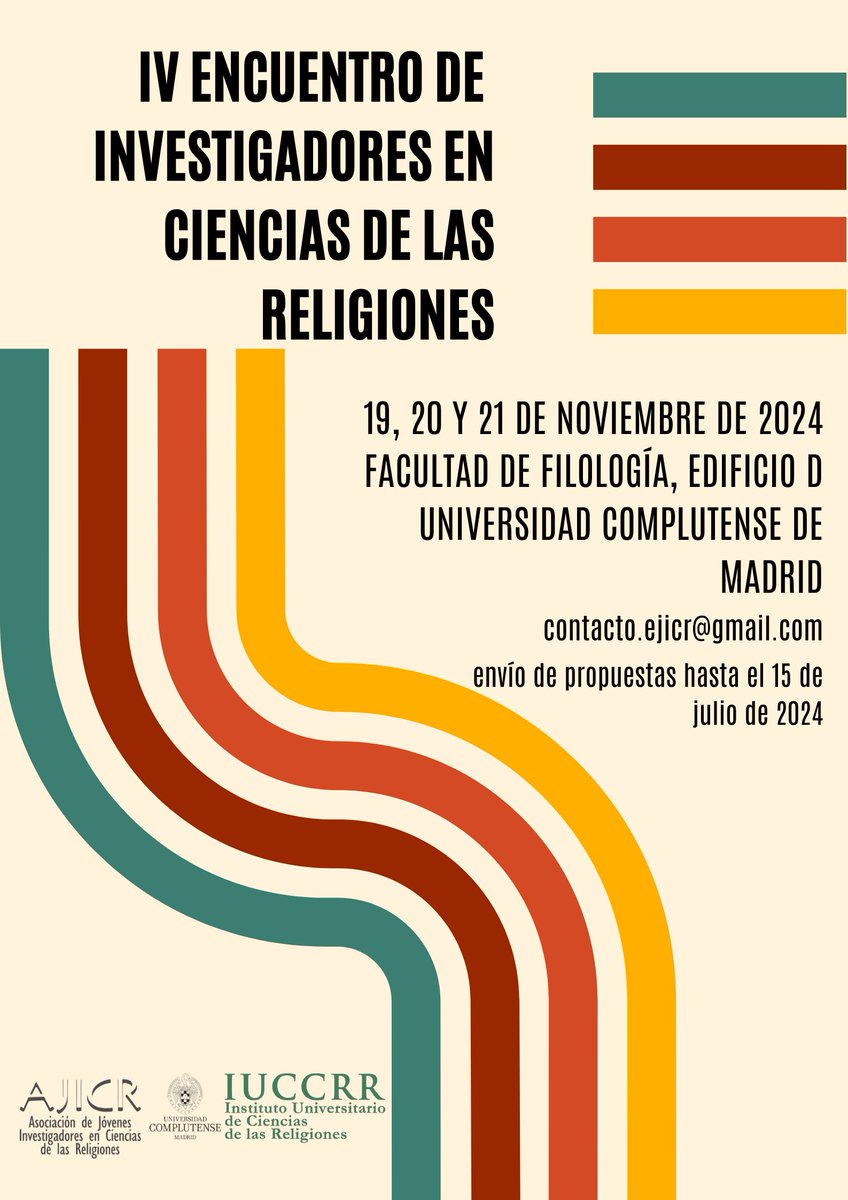 ReligContemp's tweet photo. 🚩👉#CFP - IV Encuentro de Investigadores en Ciencias de las Religiones. Más información en nuestra web 👇 https://t.co/nWXrCUFH6M  @ajicr_ 👏 https://t.co/gvIeHhYtUG