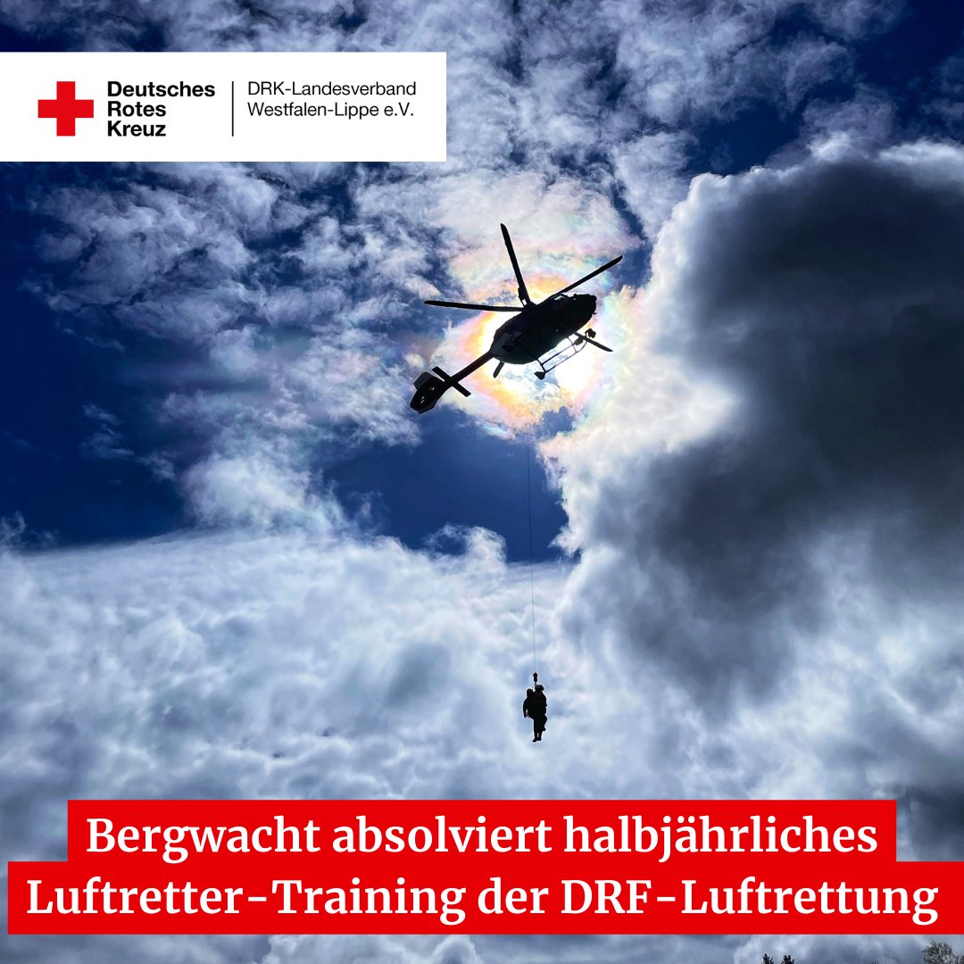 🚁 Am Wochenende nahm die Bergwacht Westfalen-Lippe am halbjährlichen Luftretter-Training der DRF Luftrettung in Willingen teil. Nach der theoretischen Schulung folgte das praktische Training, bei dem an insgesamt vier Stationen geübt wurde 💪 #bergwacht